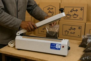 دستگاه پرس پلاستیک سه دوخت